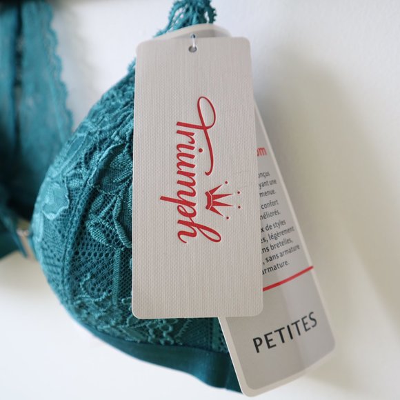 Triumph Petites Teal Bra Size Small, New With Tags - Picture 4 of 13